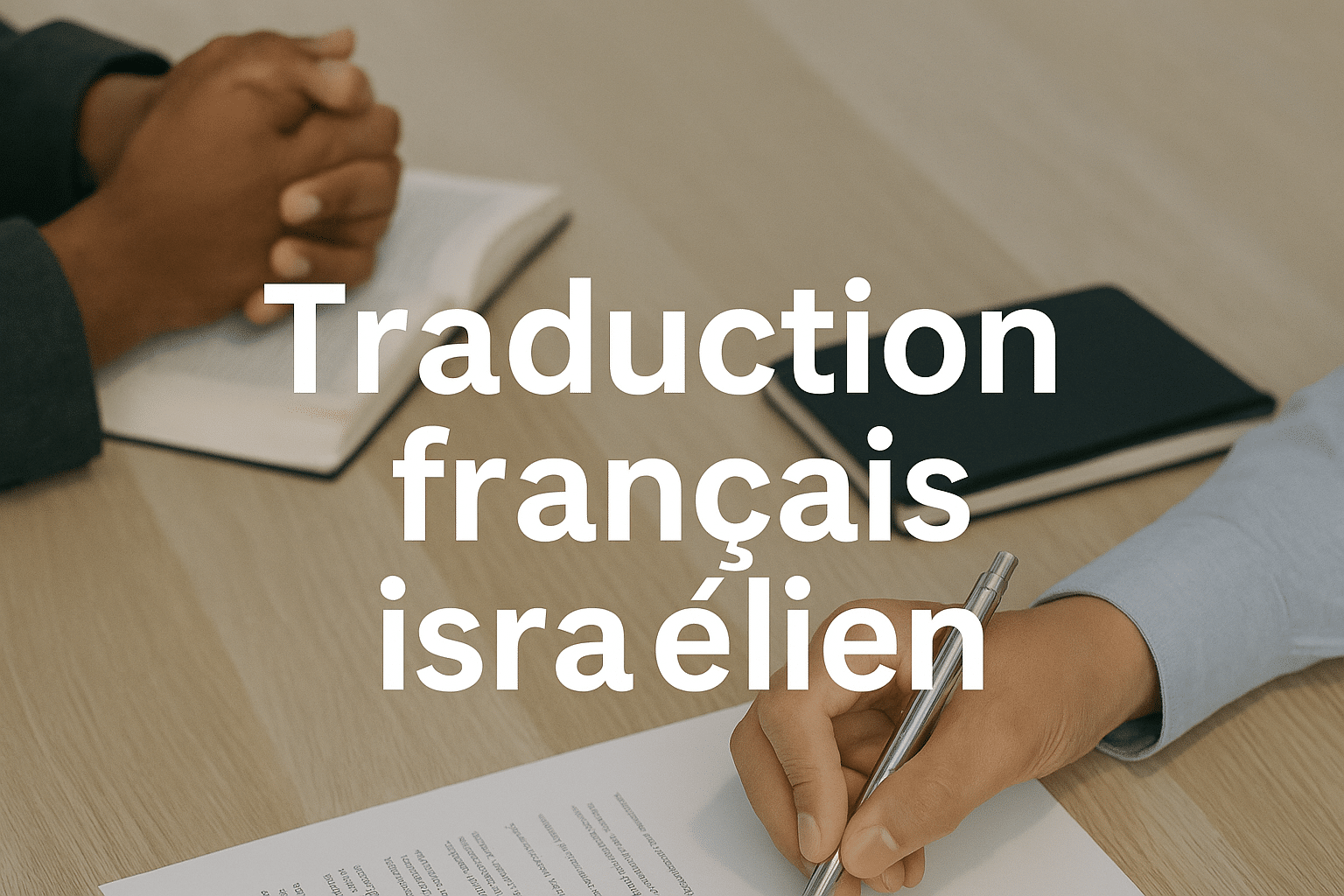 Femme francophone traduisant un document officiel en hébreu à Jérusalem